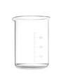 Empty beaker isolated on white. Chemistry laboratory glassware