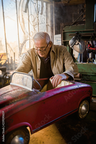 old fashioned pedal car
