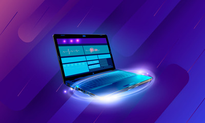 Wall Mural - web development and coding. cross platform development website. adaptive layout internet page or web