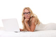 © zhagunov_a - Portrait of happy woman holding laptop