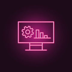 Wall Mural - planing icon. Elements of Manufacturing in neon style icons. Simple icon for websites, web design, mobile app, info graphics