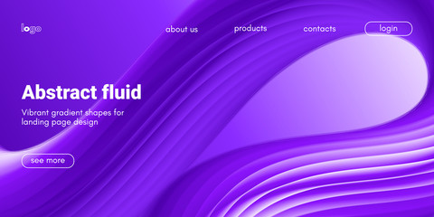 Wall Mural - Abstract Fluid Background for Landing Page.