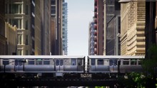 Chicago Subway Passing On Bridge.mov