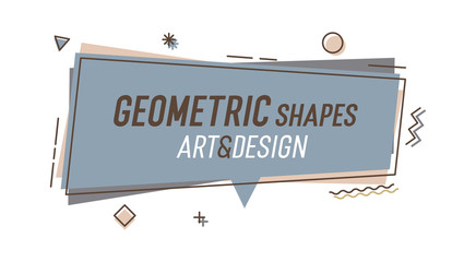 Wall Mural - geometric shape with abstract elements and place for text. vector graphic design illustration for ad