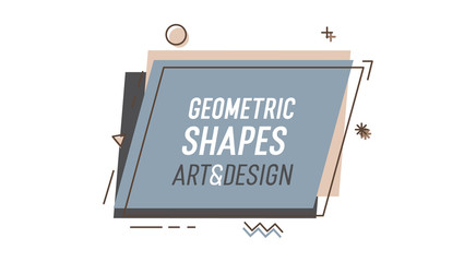 Wall Mural - geometric shape with abstract elements and place for text. vector graphic design illustration for ad