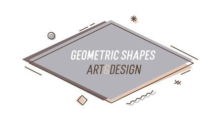Wall Mural - geometric shape with abstract elements and place for text. vector graphic design illustration for ad