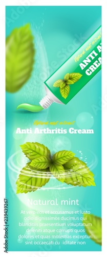 Banner Anti Arthritis Cream Natural Mint Extract Poster Mural XXL