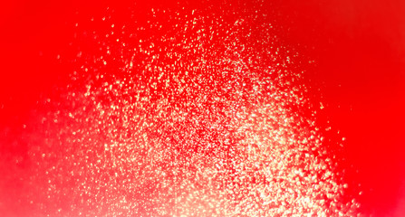 Wall Mural - red abstract christmas background with glitter vintage lights and golden sparkles