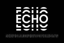 Echo Style Modern Font, Alphabet Letters And Numbers