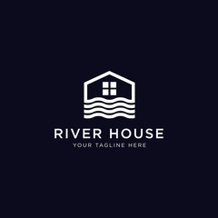 River House Logo Design Inspiration,  Vector Illustration