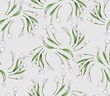 White Calla Flowers on ivory background with green leaves. Seamless vector pattern for textile and Wallpaper.