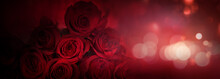 Dark Red Roses Background