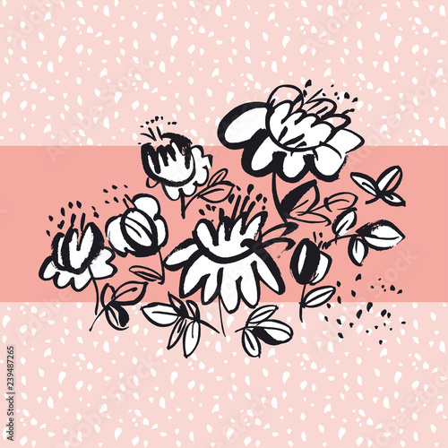 Flowers hand drawn vector i...