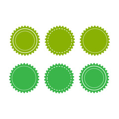 Canvas Print - eco green badges and labels. organic badge background vector