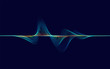 abstract digital colourful equalizer, sound wave pattern element