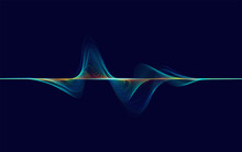 Abstract Digital Colourful Equalizer, Sound Wave Pattern Element