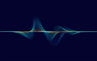 abstract digital colourful equalizer, sound wave pattern element