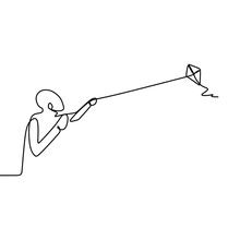 Kite Line Art Drawing Free Stock Photo Public Domain Pictures