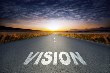 vision text on road