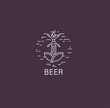 Vector icon and logo beer and brewery. Editable outline stroke size. Line flat contour, thin and linear design. Simple icons. Concept illustration. Sign, symbol, element.