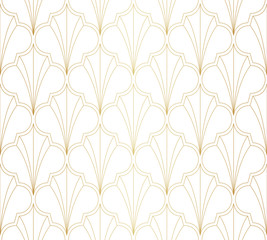 Vector Classic Floral art nouveau Seamless pattern. Stylish abstract art deco texture.