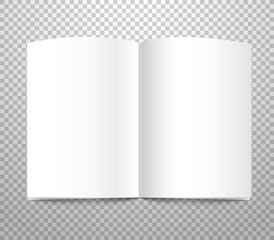Poster - Blank white book for advertisement isolated on transparent background