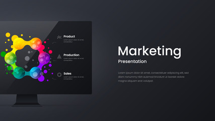 creative horizontal website screen for responsive web design project development. monitor mock up br