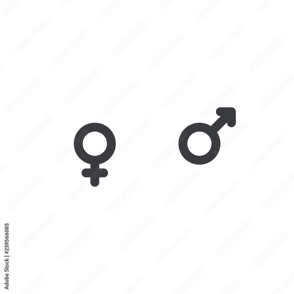 Stock Vektorgrafik Male and female gender icon Vector icon Men  