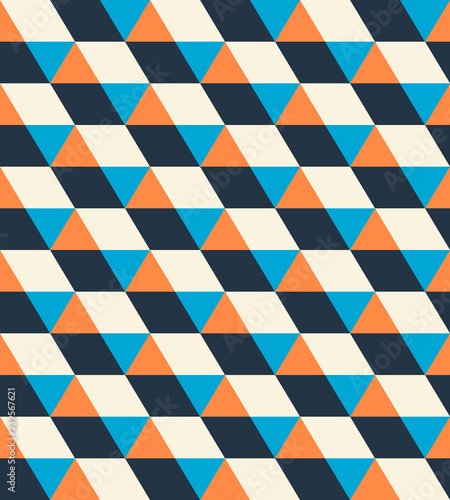 Seamless pattern of triangl...