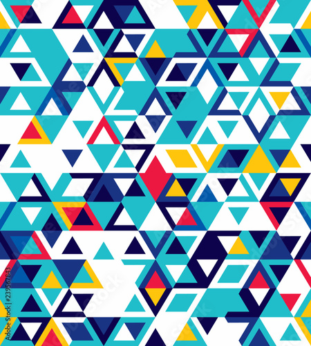 Seamless pattern of triangl...