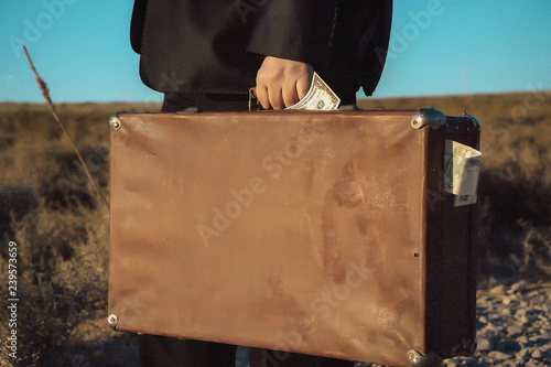 old suitcase handles