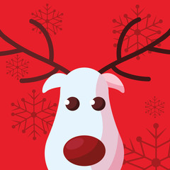 Poster - christmas deer design