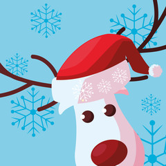 Poster - christmas deer design