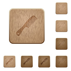 Sticker - Comb with handle wooden buttons