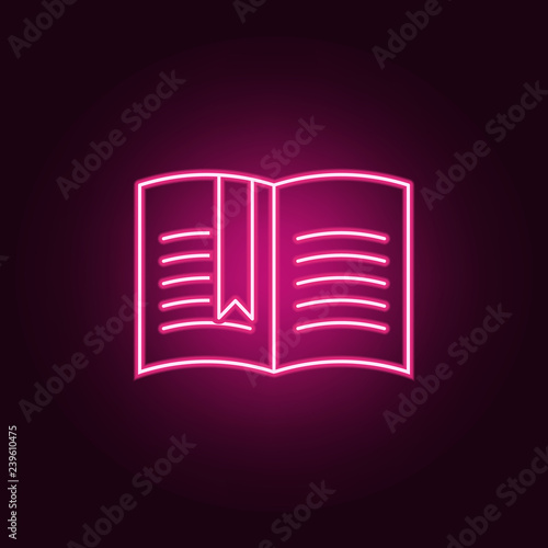 open book with a bookmark icon elements of books and open books app