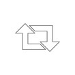 © rashadaliyev - repeat sign icon. Element of web for mobile concept and web apps icon. Thin line icon for website design and development, app development