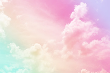 Wall Mural - Cloud and sky with a pastel colored. Nature abstract background