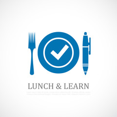 Lunch and learn symbol