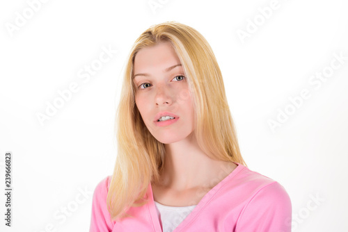 Attractive Woman With Freckles Beautiful Girl With Blonde Hair