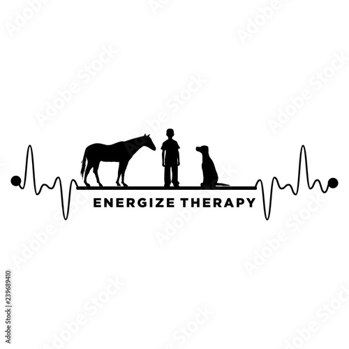 Logo Therapy For Horse And Dog Animals Buy This Stock Vector