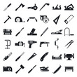 Carpenter construction icon set. Simple set of carpenter construction vector icons for web design on white background