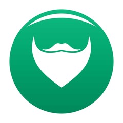 Sticker - Triangular beard icon. Simple illustration of triangular beard vector icon for any design green