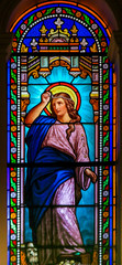 Wall Mural - Saint Mary Magdalene - Stained Glass in Antibes Church