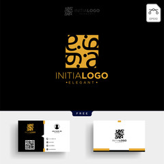 gold luxury and premium initial A logo template