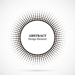 Wall Mural - halftone dotted background circularly distributed. halftone effect vector pattern. circle dots isola