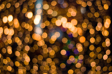 Beautiful golden bokeh for black