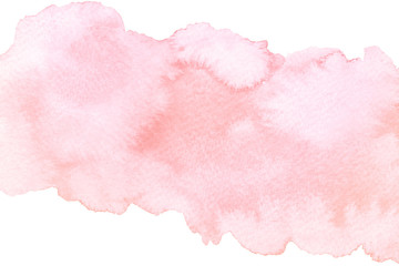 watercolor artistic abstract pink brush stroke isolated on white background