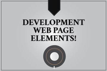 Writing note showing Development Web Page Elements. Business photo showcasing Website design online sites developing Coffee Cup Top View Reflection on Blank Color Snap Planner