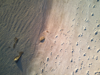 Poster - Above view on beach background