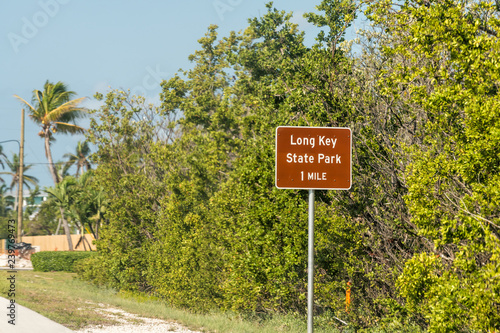 Long Key Usa Sign For Florida Keys State Park At Overseas Highway Road Street Traffic Signs Stock Photo Adobe Stock